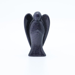 Ornement ange gardien en <span class=keywords><strong>sable</strong></span> bleu, ange en cristal sculpté à la main, pierre énergétique Feng Shui pour la maison et le bureau, fabriqué en Chine - Product Image 6