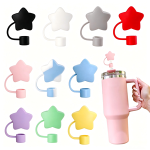 Protectores de Silicona Reutilizables para Tapas de Vasos Stanley de 0.4 Pulgadas/10 mm, Cubiertas de Silicona con Diseño de Estrella para Vasos de 40/30 oz - Product Image 2