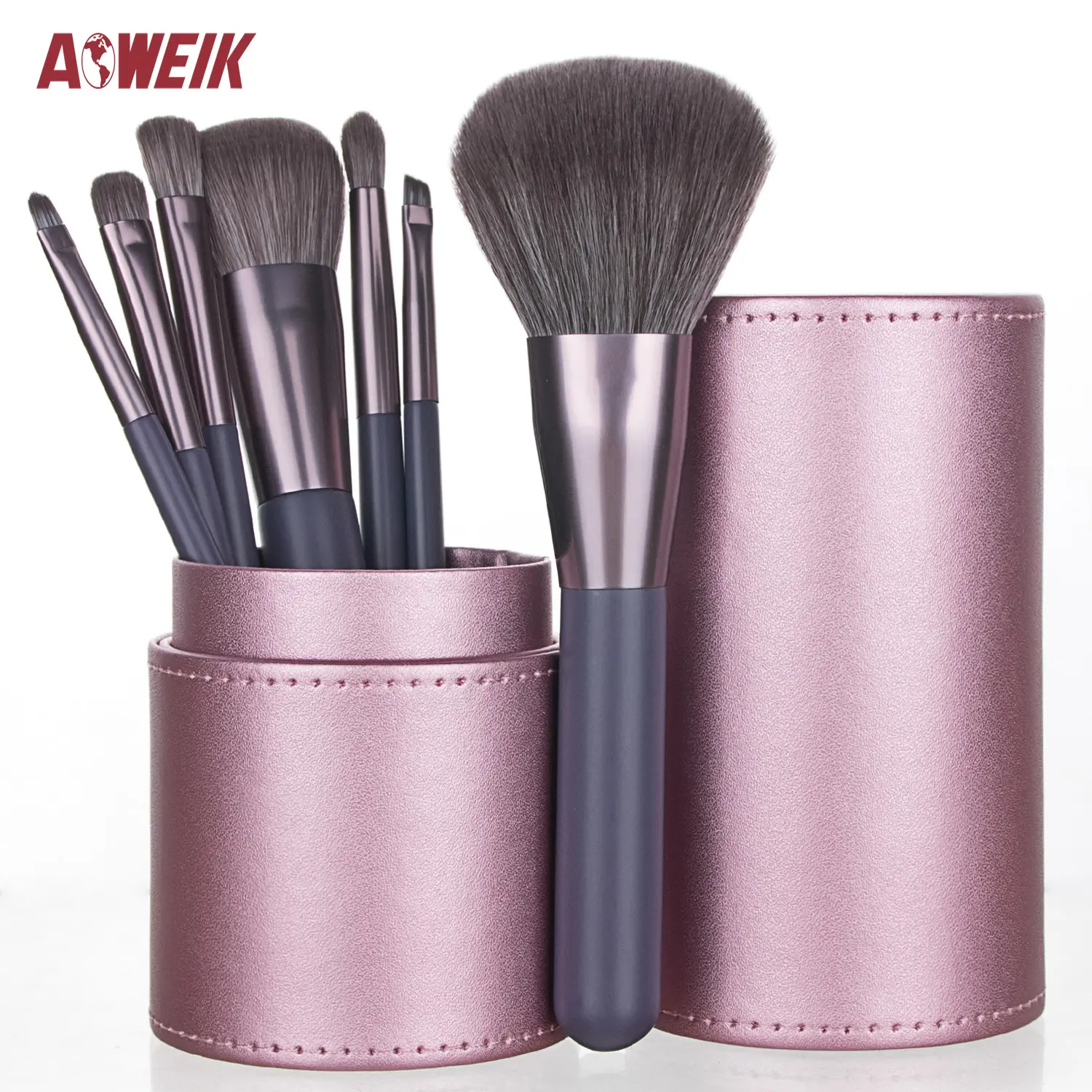 AWK Purple Top Quality Makeup Brush Set With Box For Concealer