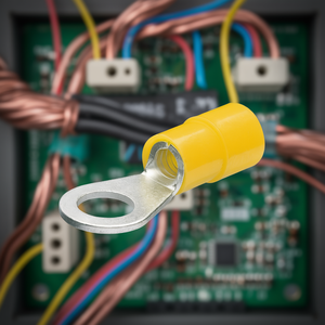 Terminal Aislado con Ojal de 6.3mm Amarillo para Conexión de Cables - Product Image 3