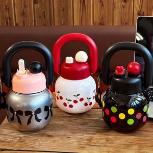 Dual <b>Drink</b> Portable Water Pitcher Large Capacity <b>Plastic</b> <b>Cup</b> With Tea Strainer Travel Use Cartoon Pattern - Product Image 2