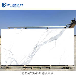 Paneles de mármol de porcelana de piedra sinterizada blanca Foshan de 9MM precio <span class=keywords><strong>barato</strong></span> - Product Image 3