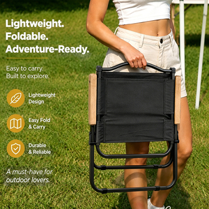 Chaise de pique-nique d'extérieur en tissu Oxford de qualité supérieure, 80 cm, portable et pliable, siège de jardin, entrepôt Pologne, prête à être expédiée - Product Image 6