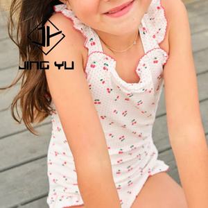 Traje de Baño de una Pieza para Niñas, Estilo Bikini Halter con Estampado Hawaiano, de Nailon de Alta Calidad - Product Image 2