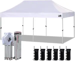 Tenda de show de comércio promocional, tenda portátil ao ar livre impermeável de 10x20 pés para atividades ao ar livre, estojo de balcão de gazebo