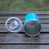 Mug à lait isotherme à double paroi en acier inoxydable 304 de 9 oz/12 oz avec couvercle - Sans BPA, anti-fuite, portable pour le camping et le bureau