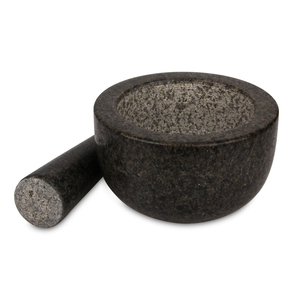 Mortero y Maja de Granito Natural al por Mayor, Mortero de Piedra Gris Oscuro, Molinillo de Especias y Hierbas con Maja - Product Image 3