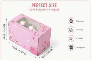 Custom Floral Foldable Window Gift <b>Box</b> Multi Style OEM Printed Birthday <b>Party</b> Wedding Holiday Packaging Wholesale Supplier - Product Image 5
