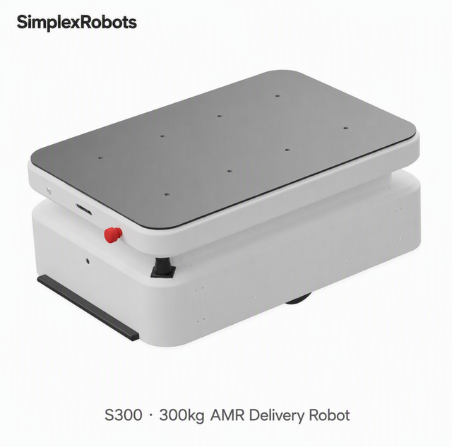 300kg Industrial AMR Robot Delivery with Lidar SLAM Navigation Autonomous Mobile Robot for Factory Warehouse Material Handling