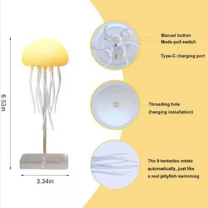 Lámpara de Noche Dinámica con Forma de Medusa 2025, Luz Nocturna de Ambiente Colorida con Sonido Activado, Lámpara de Mesa Decorativa para el Hogar - Product Image 3
