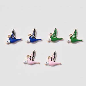 Pendentifs en alliage en forme d'oiseau, couleurs mélangées, pour la fabrication de boucles d'oreilles, accessoires de bijouterie - Product Image 3