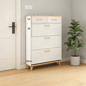 ชั้นวางรองเท้าแบบพับได้ Firefly Crafts FF 45 รุ่นปี 2024 ดีไซน์ทันสมัย ทำจากไม้เนื้อแข็ง สำหรับโรงแรม เก็บ<span class=keywords><strong>รองเท้า</strong></span>ได้ 11 คู่ เหมาะสำหรับห้องนั่งเล่น - Product Image 2