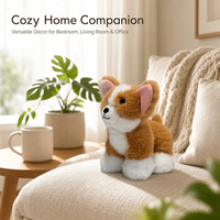 Jouets en peluche lestés, animaux super doux brodés unisexe en 100 % polyester, anti-stress pour fête d'anniversaire