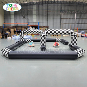 Piste <span class=keywords><strong>de</strong></span> course gonflable robuste pour voitures tamponneuses, piste <span class=keywords><strong>de</strong></span> karting gonflable à carreaux pour enfants et fêtes foraines - Product Image 6