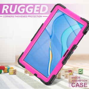 Coque en silicone antichoc Defender robuste pour <span class=keywords><strong>Huawei</strong></span> <span class=keywords><strong>Matepad</strong></span> <span class=keywords><strong>T10</strong></span>/T10S Film d'écran de ceinture d'épaule couverture de support de poignée rotative - Product Image 6