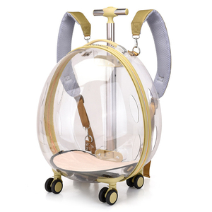 Chariot de luxe en PVC transparent à roulettes <span class=keywords><strong>pour</strong></span> animaux de compagnie <span class=keywords><strong>sac</strong></span> de transport <span class=keywords><strong>chien</strong></span> chat <span class=keywords><strong>sac</strong></span> à <span class=keywords><strong>dos</strong></span> <span class=keywords><strong>pour</strong></span> un transport facile vente directe d'usine - Product Image 1