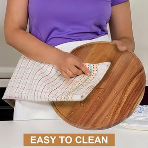 Hot bán 2025 10-inch gỗ tre gia vị giá lười biếng <span class=keywords><strong>Susan</strong></span> Cuộc Cách Mạng bàn xoay tổ chức cho nhà bếp tủ lạnh - Product Image 3