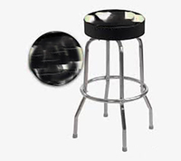 Tabouret de bar pivotant à 360 degrés avec logo et couleur personnalisés, siège rotatif et anneau simple chromé, tabouret de magasin