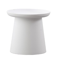 Table Basse d'Appoint Ronde Blanche en Plastique, Petite, pour Salon, Fabricant d'Usine en Chine, Mobilier de Maison
