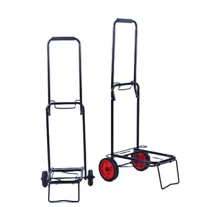 Heavy Duty 165lbs Capacity Lightweight Portable Folding Hand Cart With 2 Rubber Wheels