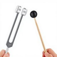 Custom OEM Brand 128 Hz Tuning Fork Metal Hammer Cleaning Cloth Musical Instruments Teaching Meditation Sound Therapy Accessory