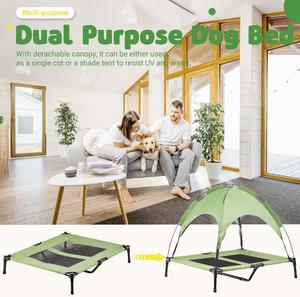 Cama Elevada para Perros con Toldo, Casas Portátiles para Perros Grandes para Exteriores, Camas Elevadas para Perros Resistentes a la Intemperie - Product Image 6