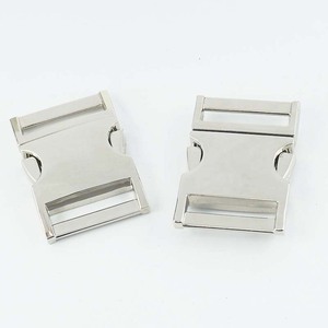 Side Release Buckle 20mm Zinc Alloy Silver Durable For Bags <b>Backpacks</b> Pet <b>Straps</b> - Product Image 1