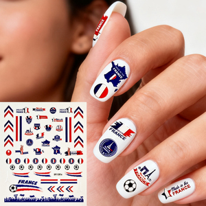 Five & Ten GMPC/Sedex/ISO/EUDR FIFA Nail Art Autocollants National Football Football Espagne Argentine France Brésil <span class=keywords><strong>Faux</strong></span> <span class=keywords><strong>Ongles</strong></span> Conseils - Product Image 2