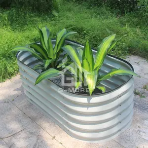 Camas de jardim elevadas galvanizadas, aço, planejadores ao ar livre para vegetais, jardim, camas