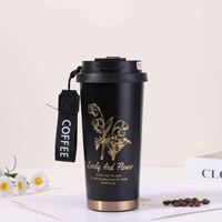 Tasses en acier inoxydable 500 ml, isolées sous vide, gardent au chaud/au froid, pour le bureau, l'extérieur, le camping, anti-fuite, écologiques, personnalisables