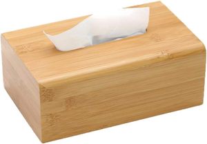 Couverture en bois serviette pratique support de stockage de papier facial boîte de mouchoirs en bambou pour bureau décor de bureau décorations de montage de voiture - Product Image 5