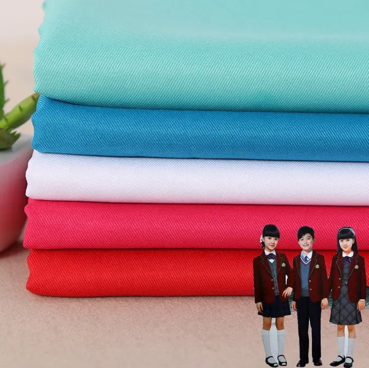 Kualitas Tinggi 100 Poliester Gabardine Seragam Sekolah Harga Kain Minimatt