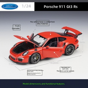 <span class=keywords><strong>WELLY</strong></span> 1:24 Modellino Auto Sportiva GT3 RS in Metallo Pressofuso con Porte e Cofano Apribili per Collezionisti, Veicoli da Collezione, Giocattoli Regalo - Product Image 2