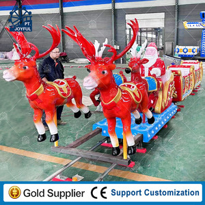 รถไฟไฟฟ้าแบบไม่มีร่องรอยสำหรับเด็กสำหรับเทศกาลคริสต์มาสนั่งรถไฟเที่ยวชมสวนสนุก