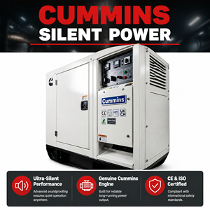 Générateur diesel industriel Cummins 200 kW 250 kVA triphasé à châssis ouvert haute performance pour usine - Product Image 2