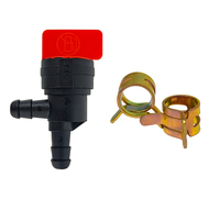 90 ° 180 °   Pièces de rechange pour tondeuse à gazon : Vanne d'arrêt de carburant et kit de filtre à carburant en ligne 1/4 résistant à l'huile pour machines de jardinage extérieures