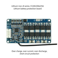 BMS 4S 12V 20A pour batterie LiFePO4, carte de protection de batterie lithium-ion 4S 14.8V 25A avec équilibrage et contrôle de température