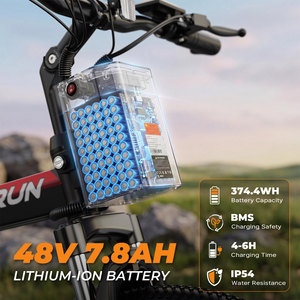 Vélo Électrique Pliable 26 pouces en Stock Local UE/Royaume-Uni, 250W 48V 7.8Ah, Batterie Amovible, Écran LCD, Accélérateur à 3 Niveaux d'Assistance, Vente en Gros - Product Image 3