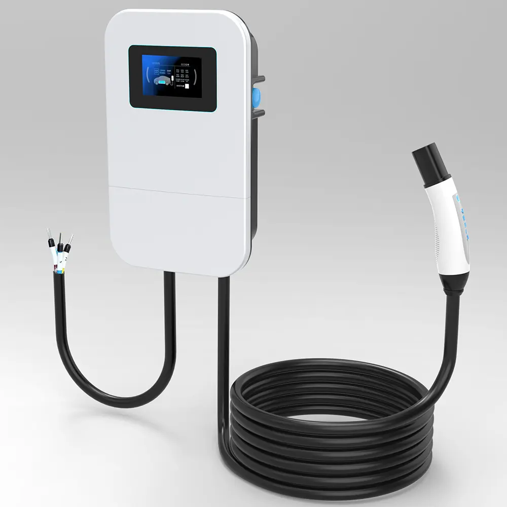 ใหม่รถใช้เร็ว 11.5KW EV Charger สถานีชาร์จ EV ติดผนังพร้อมหน้าจอ LED สําหรับยานพาหนะพลังงานรุ่น 3/s/x/y