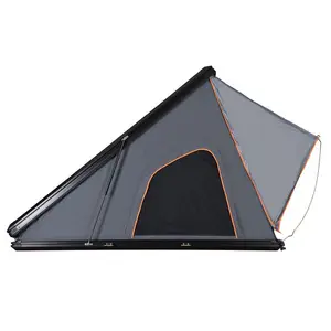 Tenda da tetto per auto con guscio rigido a triangolo in alluminio tenda da tetto per auto SUV da campeggio tenda da tetto per camion con copertura rigida in vendita