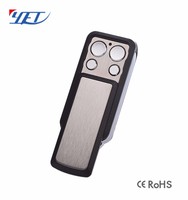 Télécommande numérique YET062 à 4 boutons 12V 433,92 MHz en métal avec code d'apprentissage, portée 100 m, arrêt automatique pour portes roulantes électriques domestiques