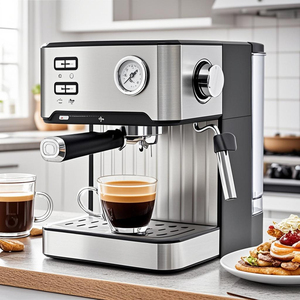 GAGGia เครื่องชงกาแฟเอสเพรสโซเชิงพาณิชย์1.6L สแตนเลสไฟฟ้าสำหรับสำนักงานกลางแจ้งโรงแรม