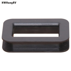 Anneau de guidage rectangulaire universel noir en plastique pour sangle de ceinture de sécurité de siège baquet, avec cache-trou pour harnais de course - Product Image 2