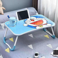 Bureau d'ordinateur et de travail, table pour ordinateur portable à poser sur le lit, en bois avec divers motifs de dessins animés