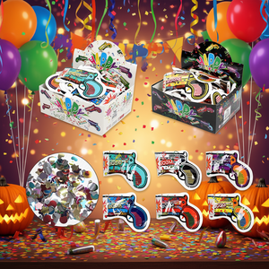 EB Gun POP Confetti 300 piezas 6 paquetes (50) Decoraciones desechables para fiestas Halloween Cumpleaños Boda Navidad Papel de seda festivo - Product Image 2