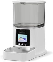 Distributeur automatique de nourriture pour animaux de compagnie avec caméra HD, écran LCD, contrôle WiFi via application, audio bidirectionnel et double alimentation pour chiens et chats