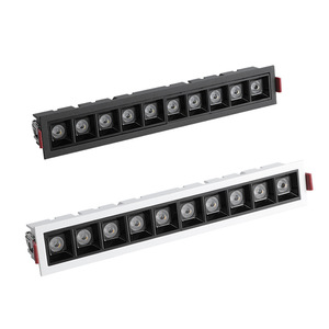 ไฟ LED เชิงพาณิชย์แบบฝังฝ้าเพดาน 8 หัว สีดำ อะลูมิเนียม AC 220V 4100K แสงขาวกลาง รับประกัน 3 ปี 90 CRI ปรับความสว่างได้ - Product Image 1