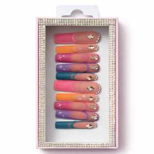 Ongles artificiels 3D faits main en forme de canard, longs, en <span class=keywords><strong>acrylique</strong></span>, emballage personnalisé, fournisseur en gros - Product Image 5