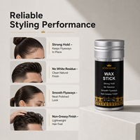 Cire coiffante en stick pour cheveux, marque privée, tenue forte, fini non gras, pour perruques et cheveux naturels