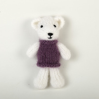 Tricot Koala jouet poupée nouveau-né photographie accessoires Crochet peluches à la main ours lapin jouets bébé Photo Prop douche cadeau
